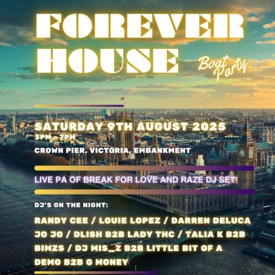 Forever House Boat Party - London